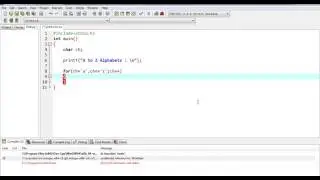 Print a to z Alphabets C Programs For Beginners