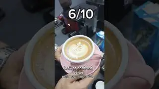 latte art practice #2 one pour Rosetta ASMR
