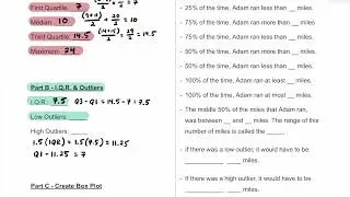 Creating & Interpreting a Box Plot (even set of data with no outliers)