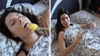 Guy Pranks Sleeping Wife With Egg Yolk