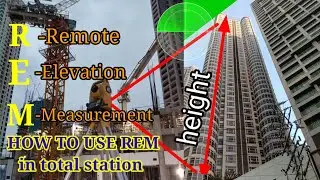how to use REM in top con total station/remote elevation measurements/survey trainingsurvey tutorial