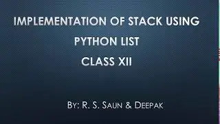 #2 stack implementation using list in python
