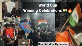 India WorldCup Winning Celebrations #india #t20worldcup ##rohitsharma #viratkohli #hyderabad