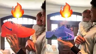 Giannis Antetokounmpo Receives His New Shoes 