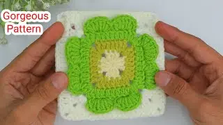Very Easy Crochet granny Square! New Crochet granny pattern for baby blanket