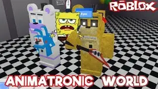 BoB Esponja no Roblox - Sou o Golden Freddy no FNAF Animatronics World