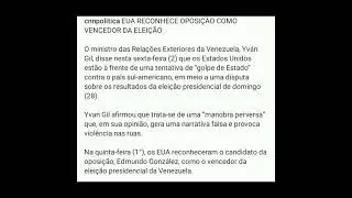 Venezuela acusa EUA de liderarem tentativa de golpe de estado