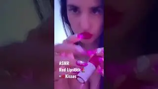 ASMR Red Lipstick + Kisses - Full Video Will Be Up Tomorrow 💄💋
