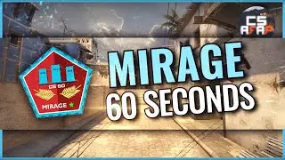 MIRAGE in 60 seconds (CT-side nades as fast as possible) | CS afap