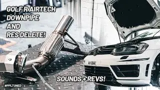 GOLF R UPGRADING TO AN AIRTEC DOWNPIPE! IDLE AND REVS
