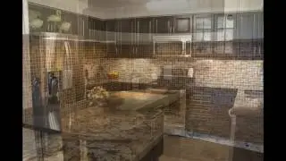 Beautiful Kitchen Tile Backsplash With Black Granite Countertops