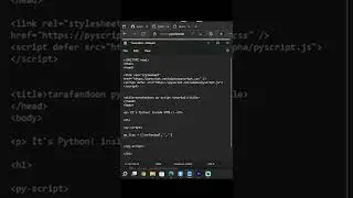 PyScript !!! It's Python! inside HTML!! - run python in your html 