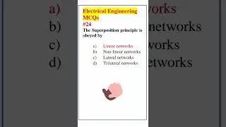 Electrical Engineering Most Important MCQs |24 #shorts #electricalengineering #electricalmcq