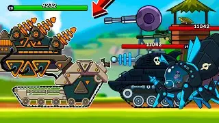 TANK BATTERY VS ALL BOSSES in EPIC JOURNEY - Hills of Steel. Games Tanks