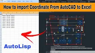 how to import coordinate from autocad to excel.