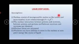 Nuclear Models: Liquid Drop Model Part 1