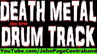 Death Metal Drum Backing Track 200 bpm Free Beat guitar bass deathcore