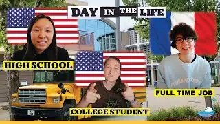 Day In The Life of a High School Student V.S. College Student V.S. Full Time Job