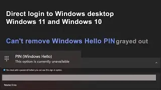 Direct login to Windows desktop Windows 11 and Windows 10 | disable login password in windows 11