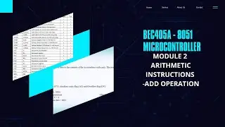 Arithmetic Instructions- ADD operation|BEC405A-8051 Microcontroller|VTU|BE|ECE|ADDC|ADD A, Rn|CY|OV