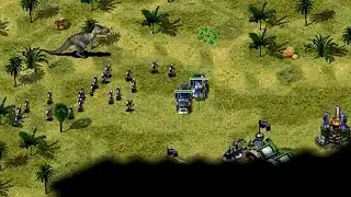 Using only an MCV and not building any units,  1 vs. 7 brutal enemies！ -Red Alert 2