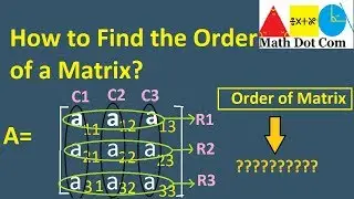 Determine the Order of a Matrix | Matrices and Determinants | Math Dot Com