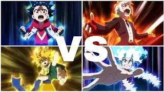 Valt Vs Shu Vs Free  beyblade burst DB  Fanmade