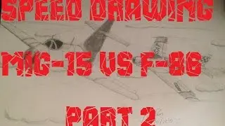 Speed Drawing | Mig-15 VS F-86 Sabre Part 2
