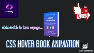 CSS 3D BOOK | HOVER | BOOK NEON | CODING DEVELOPER