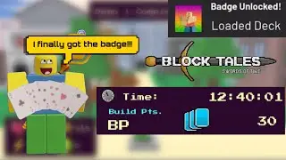 Getting LOADED DECK badge in Block Tales! 🃏