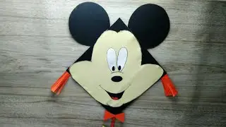How to make MICKEY MOUSE  kite #Vasant Panchmi #Lohri
