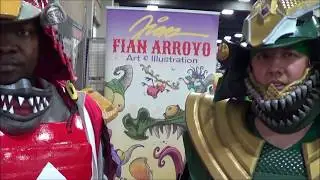 Samurai Power Rangers Red and Green Cosplay (Con-Don's) SO1EP9 Season 1 Final