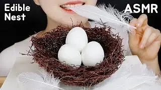 ASMR EDIBLE NEST AND EGGS ASMR CHOCOLATE ASMR チョコレート 새둥지 초콜릿 먹방 ASMR