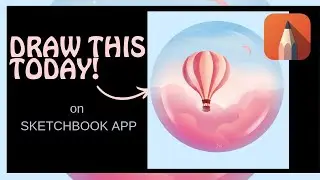 Bubble Landscape: Digital Illustration on Autodesk Sketchbook app| Step-by-step tutorial #digitalart