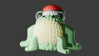 How to add Knitted Texture to a Frog Blender 3D Model