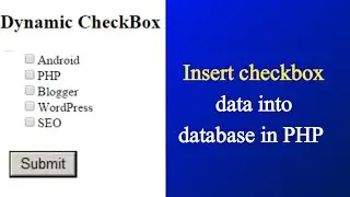 Insert checkbook Data into database in PHP | PHP tutorial #23