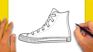 How to draw Canvas Shoes