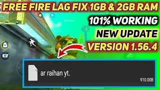 (1.56.4) 60FPS FREE FIRE LAG FIX 1GB RAM | FREE FIRE LAG FIX ATER OB24 UPDATE | FREE FIRE LAG FIX