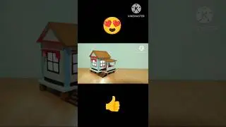 Simple House Model 😍 #cardboardcraft #diy #diyhouse #craft #cardboardproject #houseproject