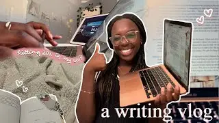 writing vlog 🤍☕️ camp nanowrimo goal, hitting 25k words, trying new recipes!