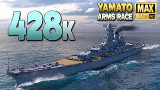 Battleship Yamato: Giantic damage on map Sleeping Giant - World of Warships