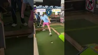 Mini Golf U.S. Open Round 2 (Holes 3-4) | Eddie vs Bella 