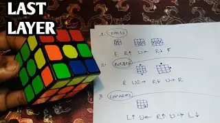 how to solve last layer/ third layer of Rubik's cube in hindi/ LAST LAYER OF RUBIK'S CUBE IN HINDI