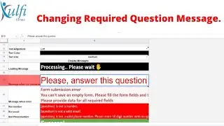 How To Change Required Questions Message?