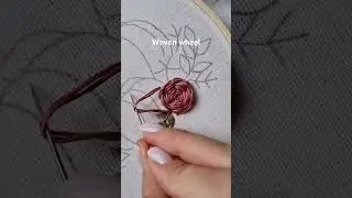 How to finish woven wheel #embroidery #handembroidery #handmade #stitch #art #craft #flowers #needle