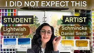 Watch this: Artist VS Student Watercolour | Schmincke, Daniel Smith VS Lightwish 128 watercolour