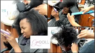 Omg I’m so rough on little girls hair??? Silk press on Damaged hair