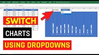 Select an excel chart with drop down list | Switch between graphs