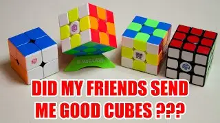 Unboxing a black Gan X, X-Man Flare 2x2, MS Cube v1, GTS2M WCA edition from my friends