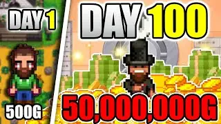 I Played 100 Days of Stardew Valley | Can I make 50 Million Gold!!